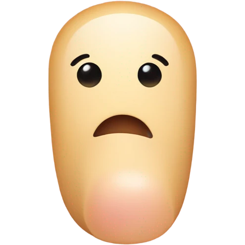a fingernail with a smile face on it emoji