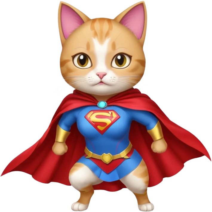 female superhero cat emoji