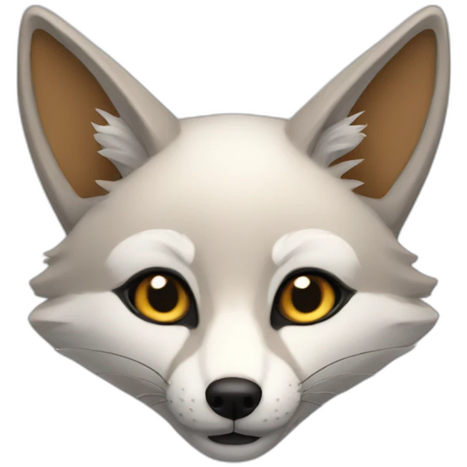 grey kit fox only face emoji