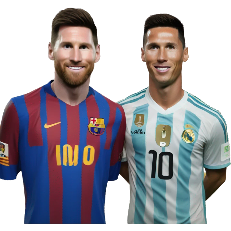 Messi with Ronaldo  emoji