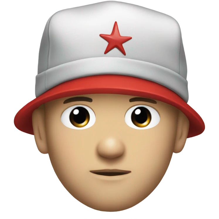 Young fred durst wearing a backwards red hat  emoji