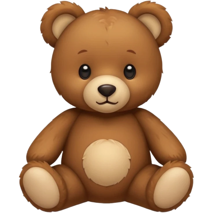 Cute flat-style teddy bear icon for infant daycare. PNG, transparent.
 emoji