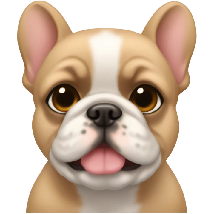 Fawn fluffy Frenchie emoji