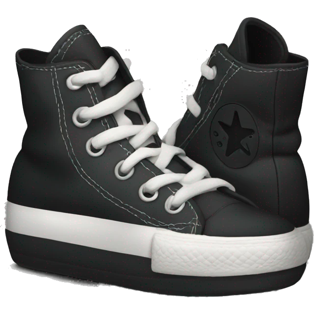 black converse shoes emoji