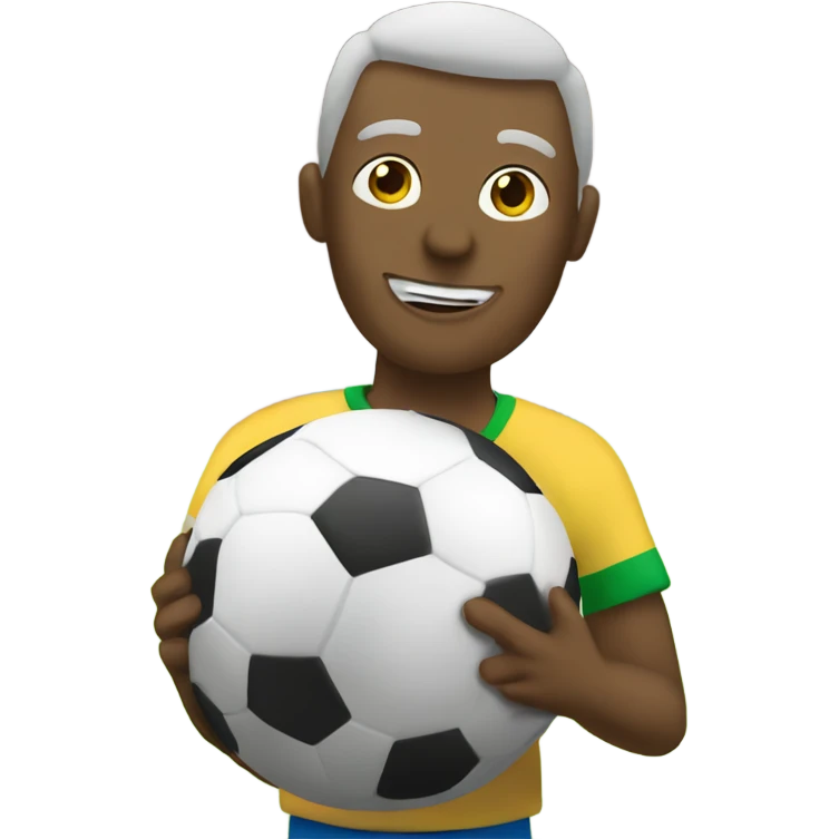 Un chico pateando un balón de futbol  emoji