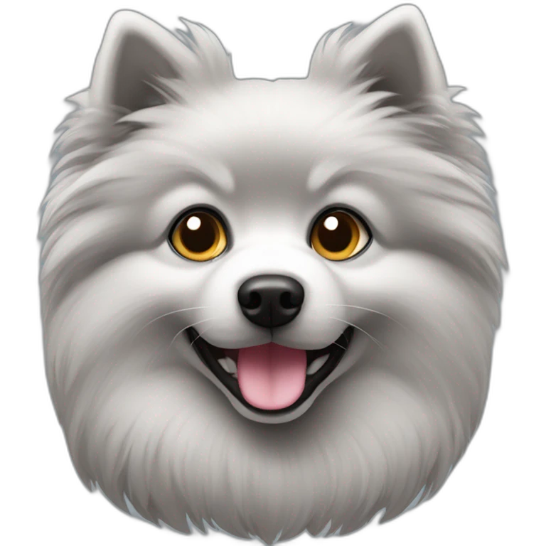 Gray small spitz emoji