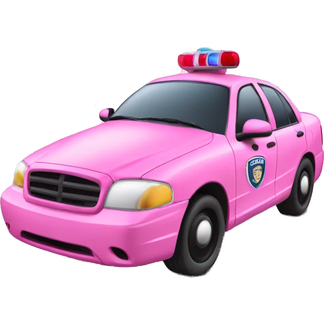 Pink cop car emoji