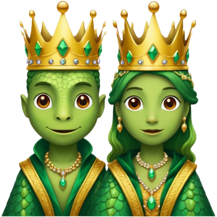 Lizard king and queen emoji