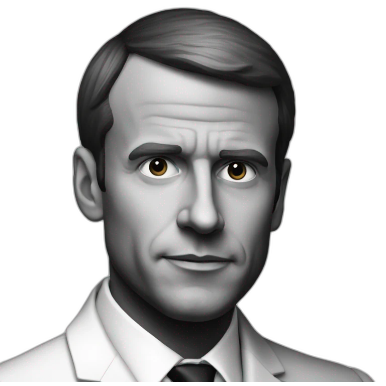 Macron noir emoji