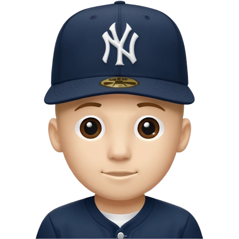 Brimless new york Yankee cap emoji