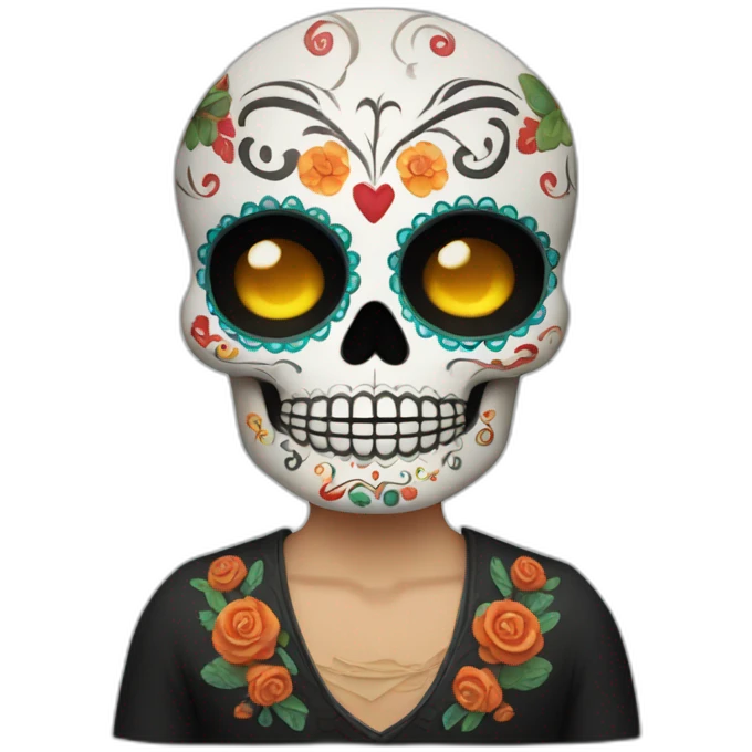 dia de los muertos, mano numero 1 emoji