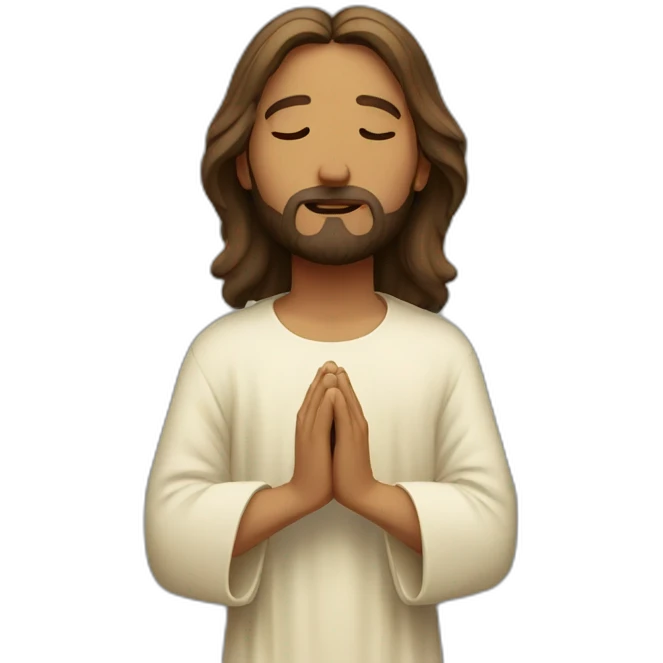 jesus praying his friend emoji