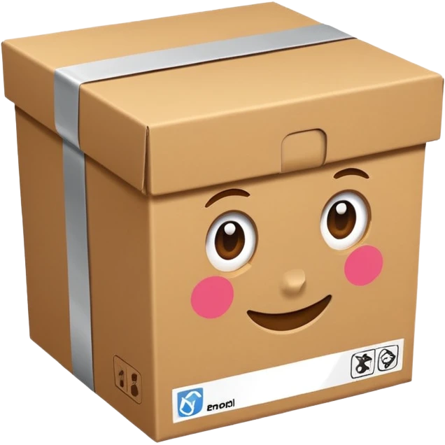 parcel box in postal service  emoji