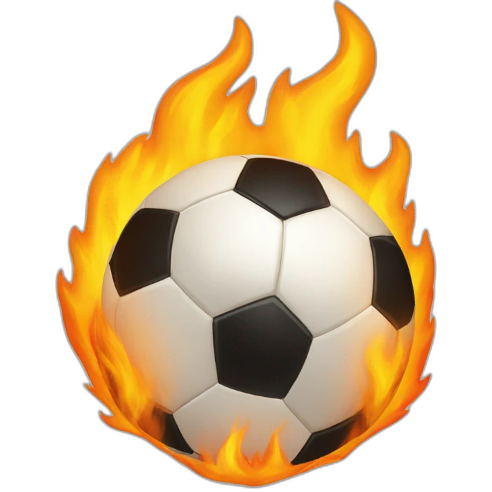 soccer ball on fire emoji