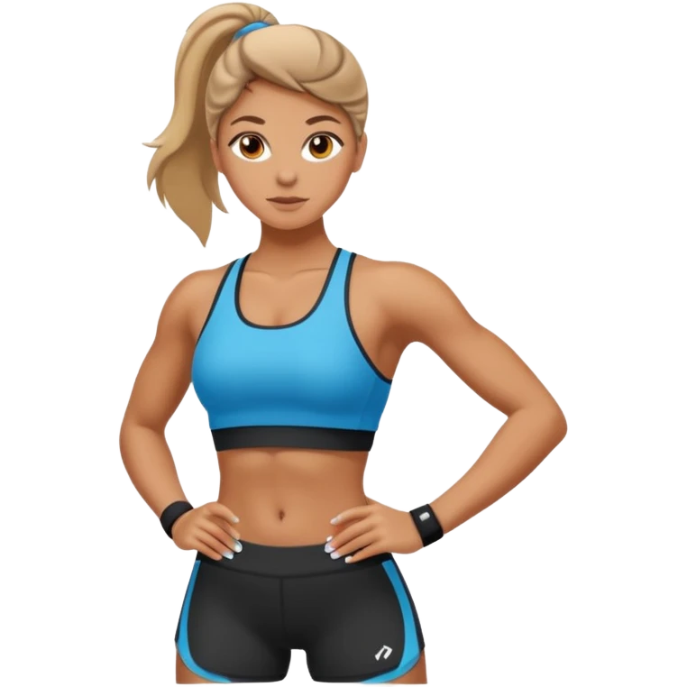 chica joven entrenando emoji