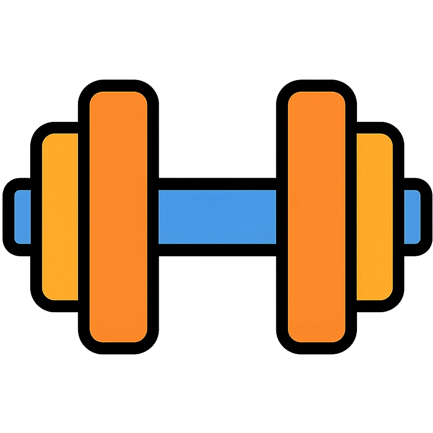 colored dumbbell icon emoji