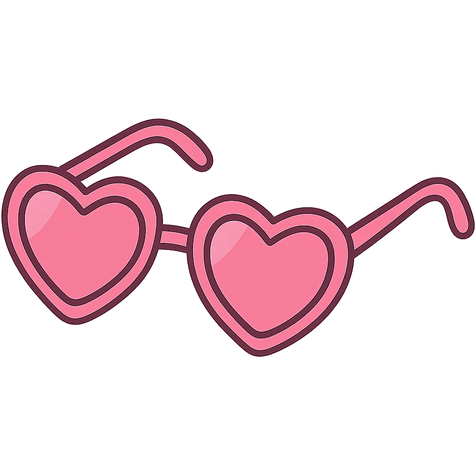 pink heart sunglasses emoji