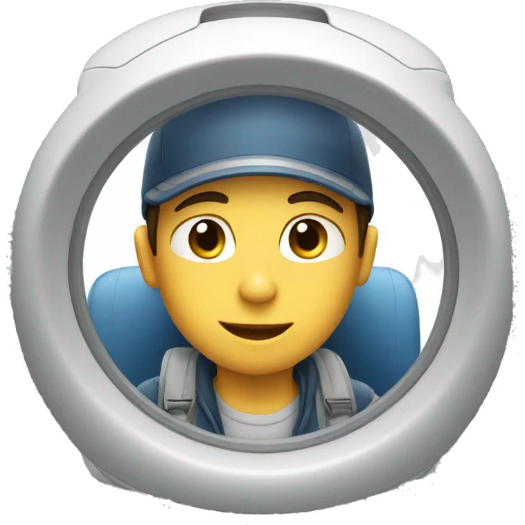 Boy in a plane emoji