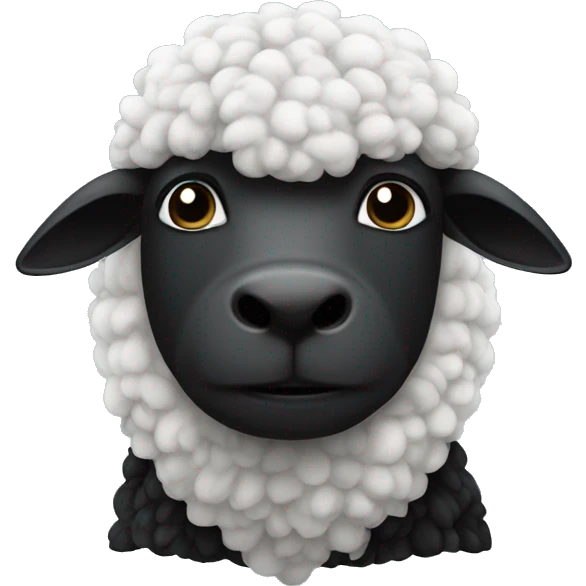 Schlecht gelauntes schwarzes Schaf  emoji