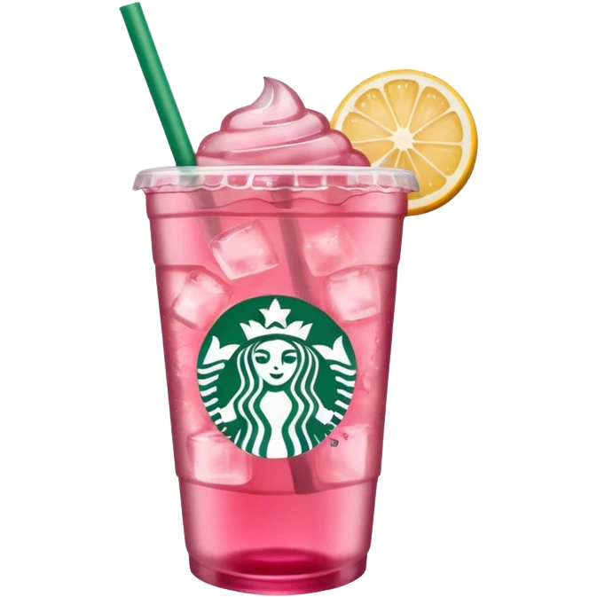 pink iced tea Starbucks drink emoji