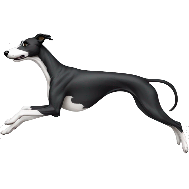 side profile Greyhound running emoji