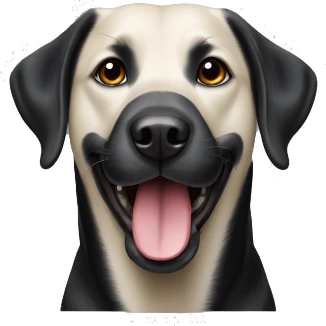 black lab panting emoji