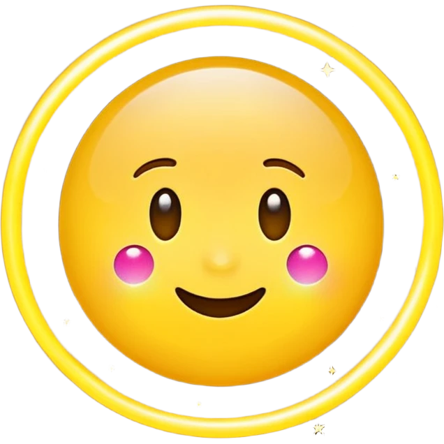 cute round emoji, simple flat vector style, minimal details, glowing aura effect, colorful sparkles and light trail swirling around, transformation effect, magical appearance, high quality, white background

 emoji