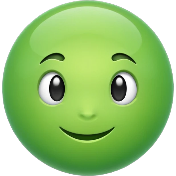 Fun green emoji