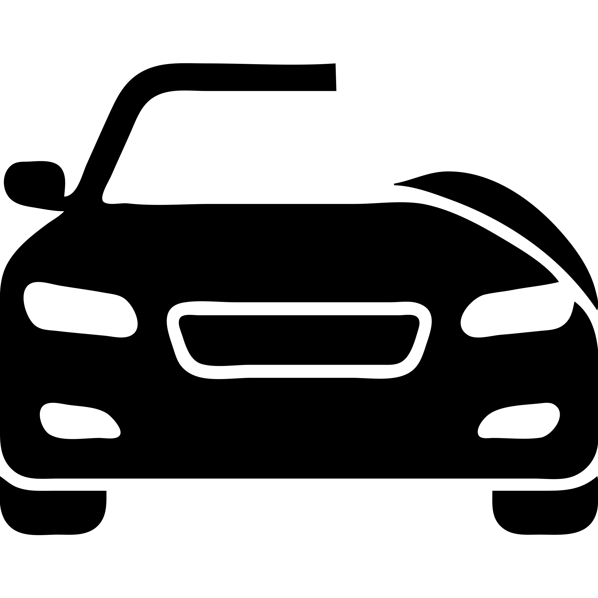 solid icon of a luxury glossy black car with a section covered by a semi-transparent rolled light gray film, curved adhesion effect, minimal and modern emoji