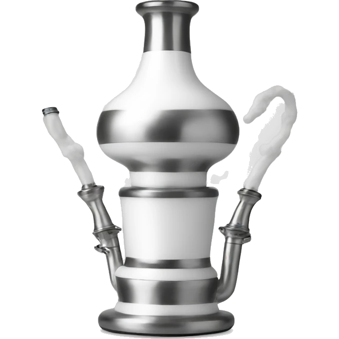 white and stainless steel hookah  emoji