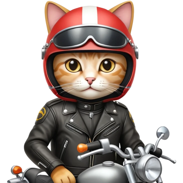 Cat motorcyclist emoji