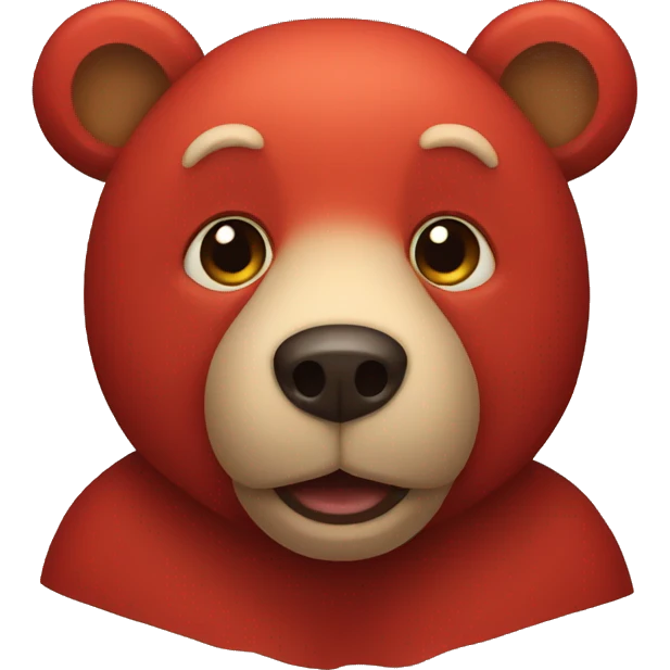 red bear emoji