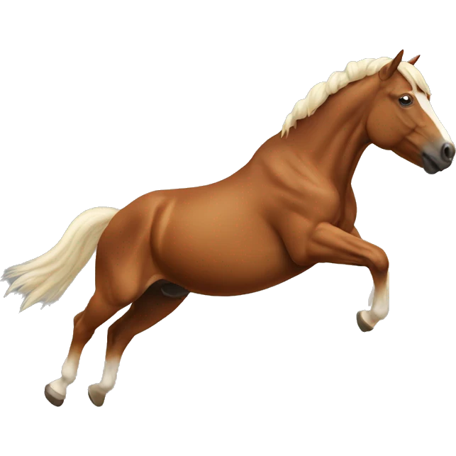 A human horse doing a backflip  emoji