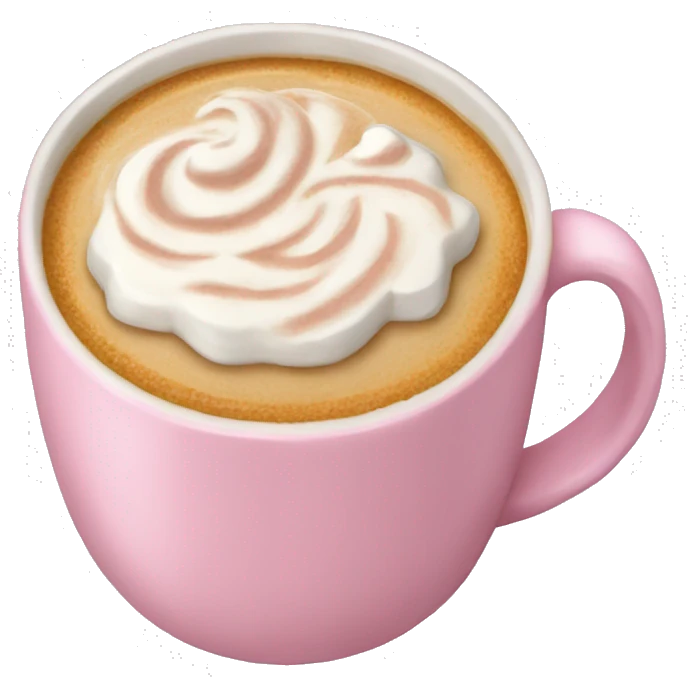 Light pink pumpkin latte emoji