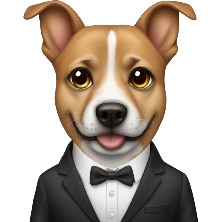 dog in a gay suit emoji