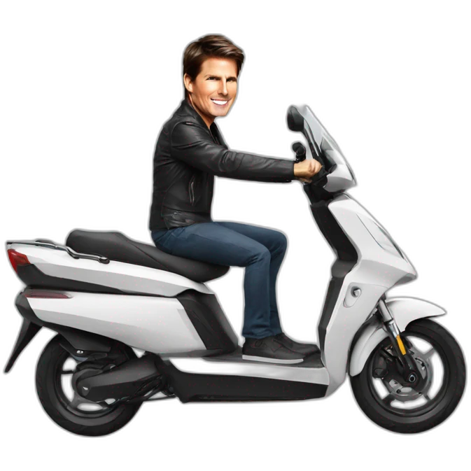Tom Cruise electric scooter  emoji
