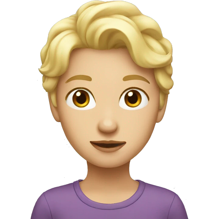 short blonf emoji
