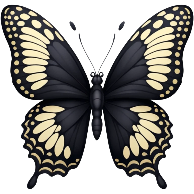 A black butterfly emoji