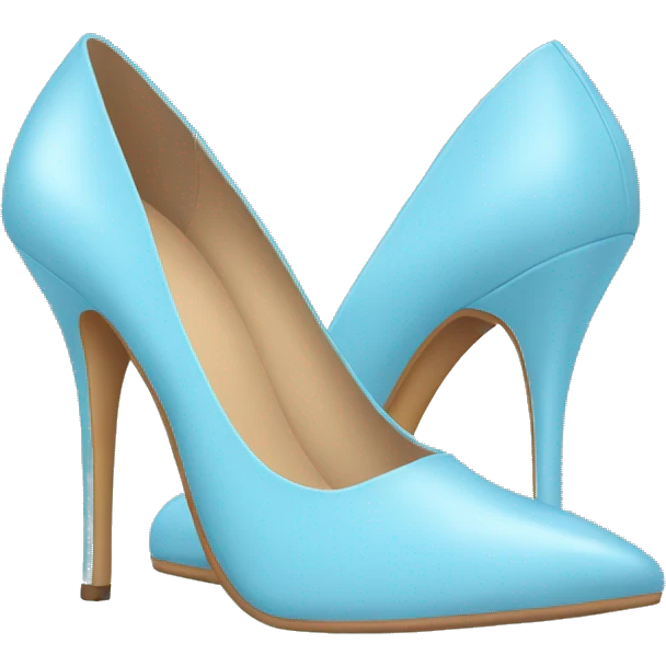 Light blue heels emoji
