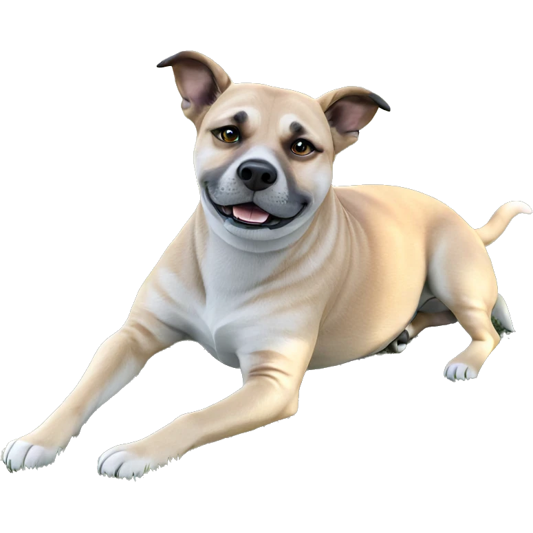 realistic dog on grass emoji