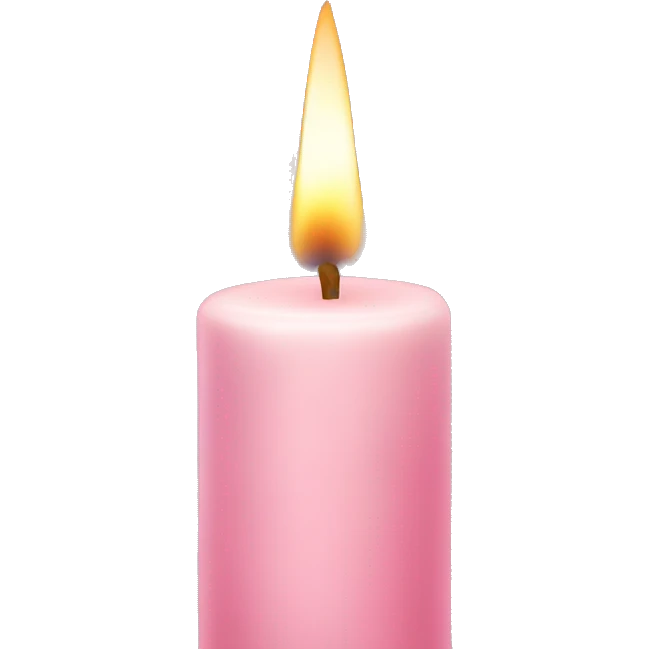 light pink candle emoji