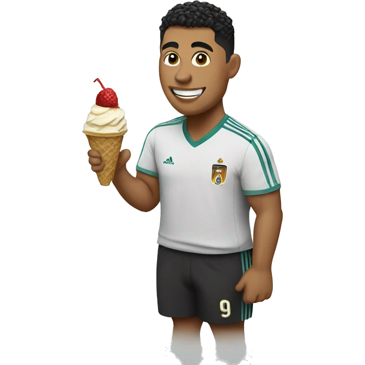 ronaldo eating ice cream  emoji