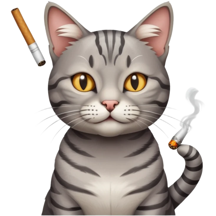 Cat with cigarette emoji