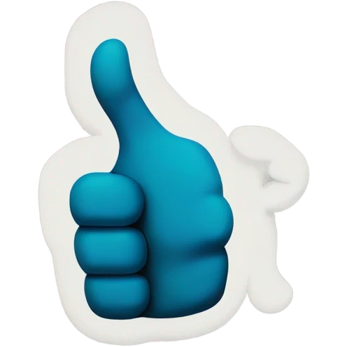 Thumbs up with smiley face emoji