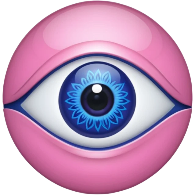 pink evil eye emoji