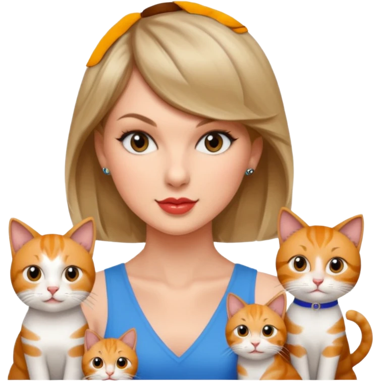 Taylor swift with cats emoji