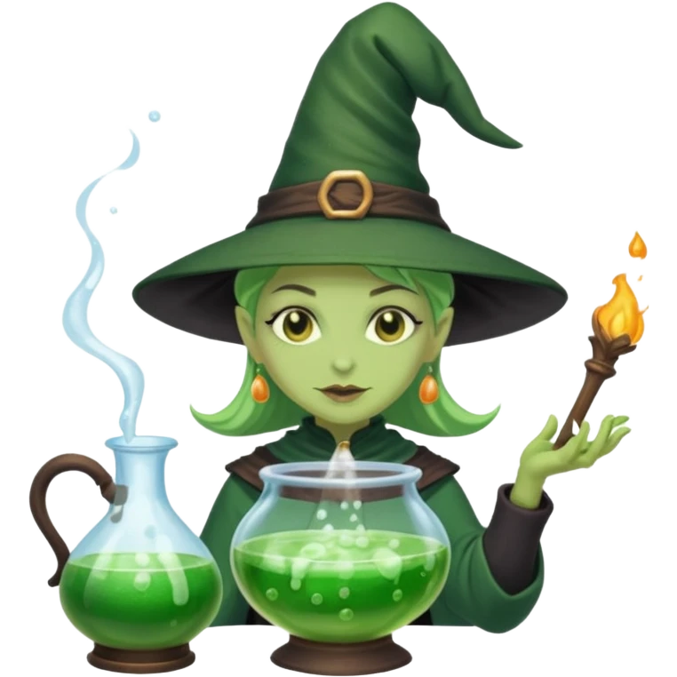 green witch cooking potion emoji