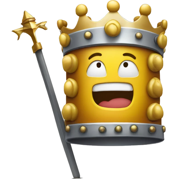 Spam can with a crown and scepter emoji