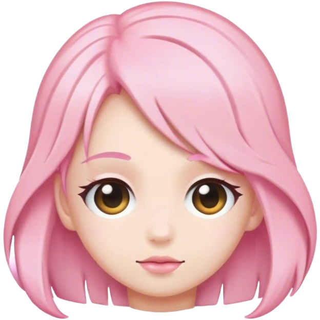 pastel pink hair clip emoji
