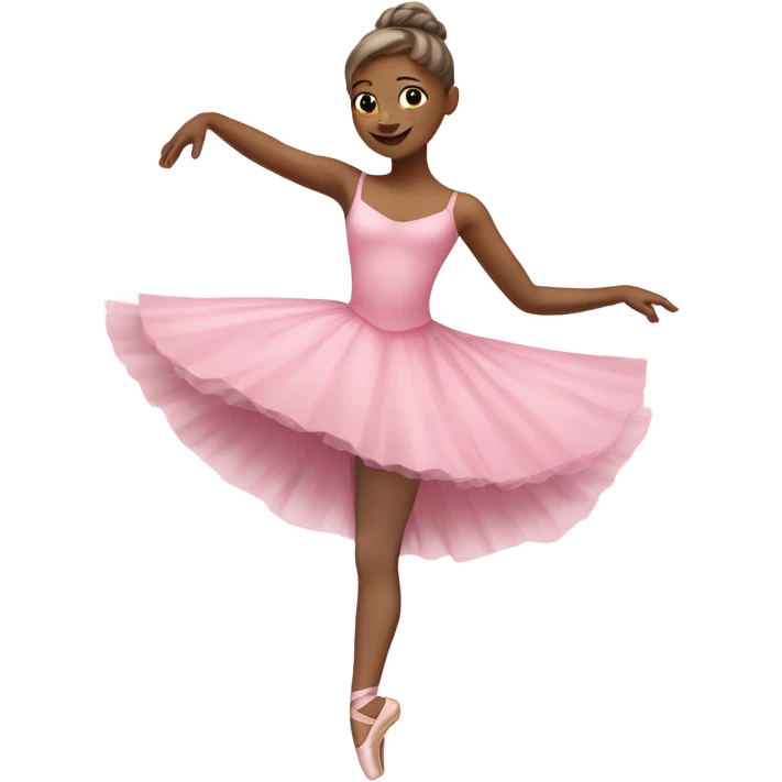 A ballerina dancing in pink dress  emoji
